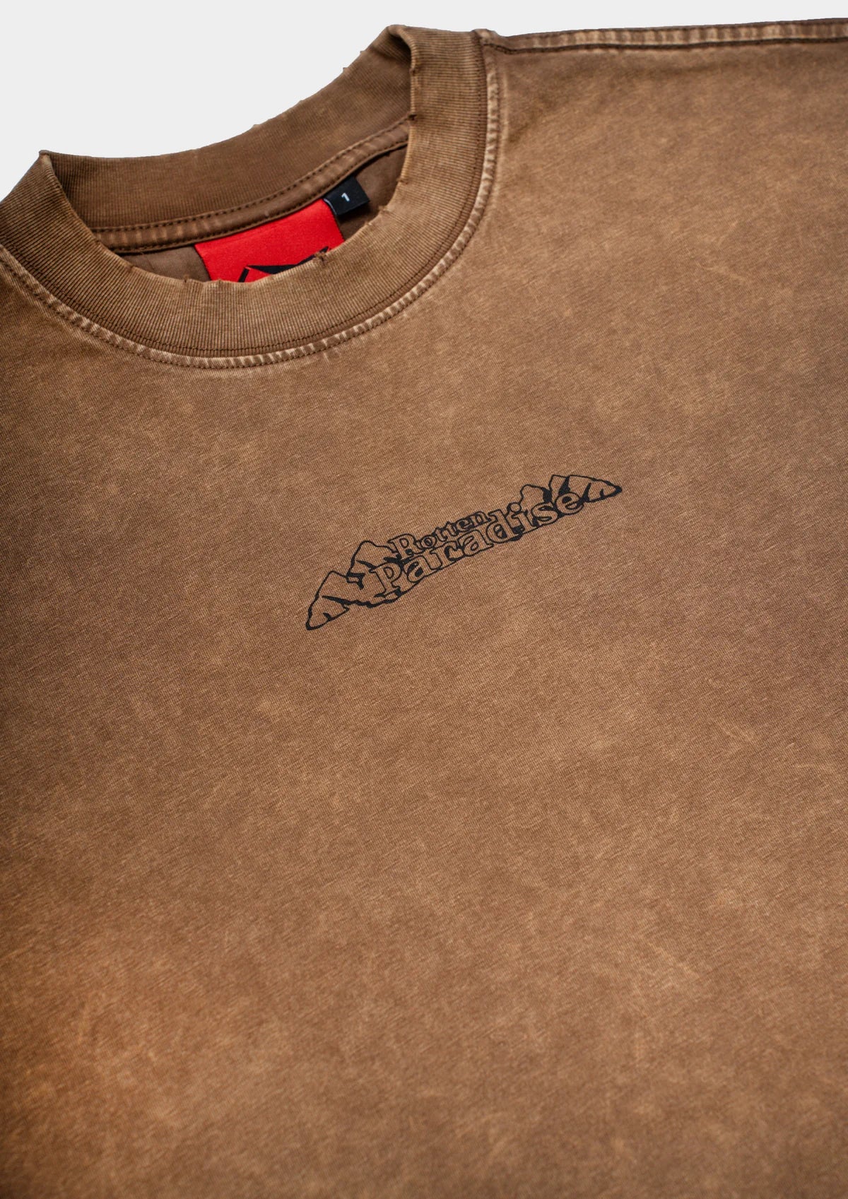 MOUNTAIN TEE WASHED IN BROWN