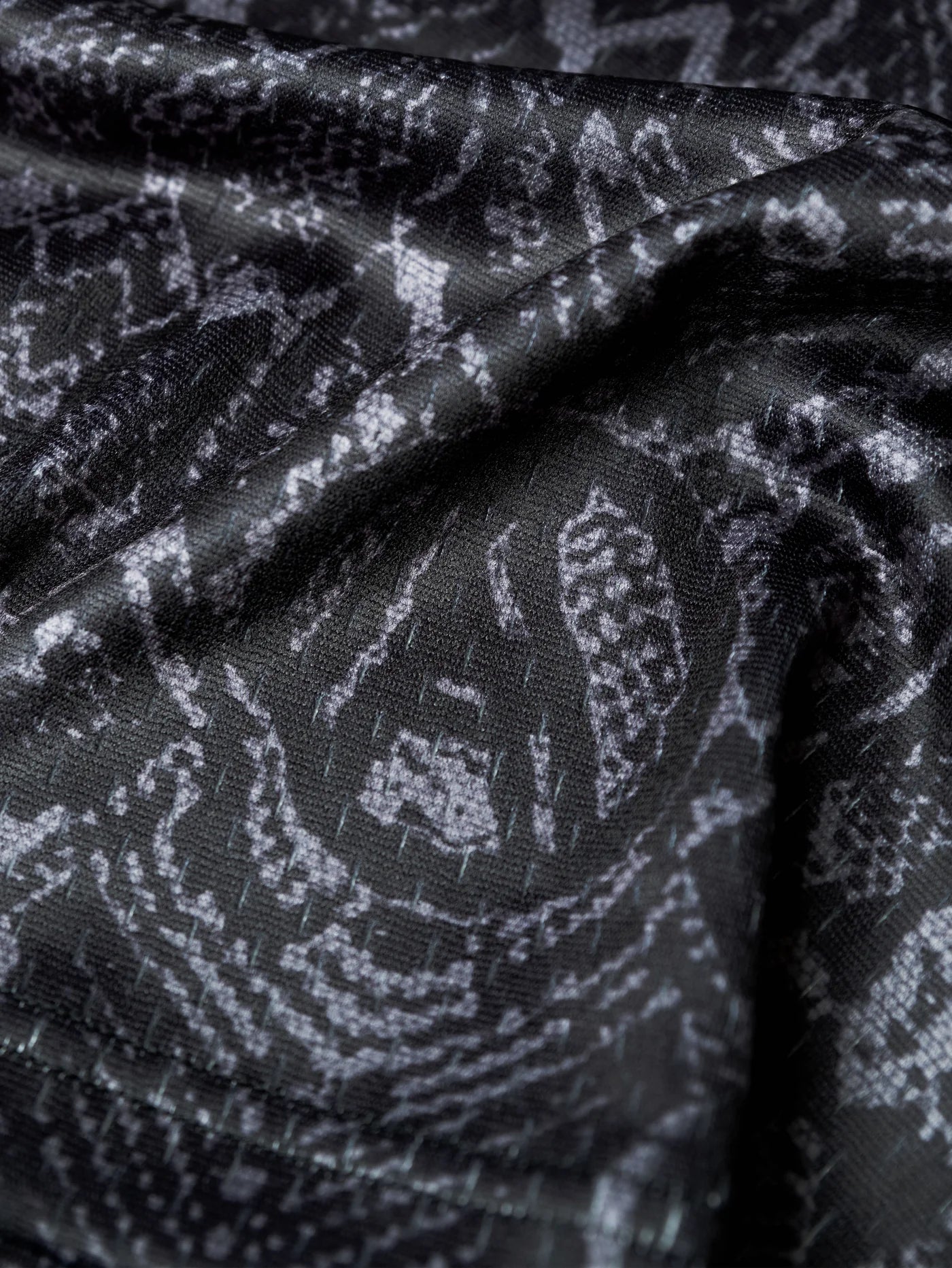 SNAKE SKIN MESH TEE BLACK