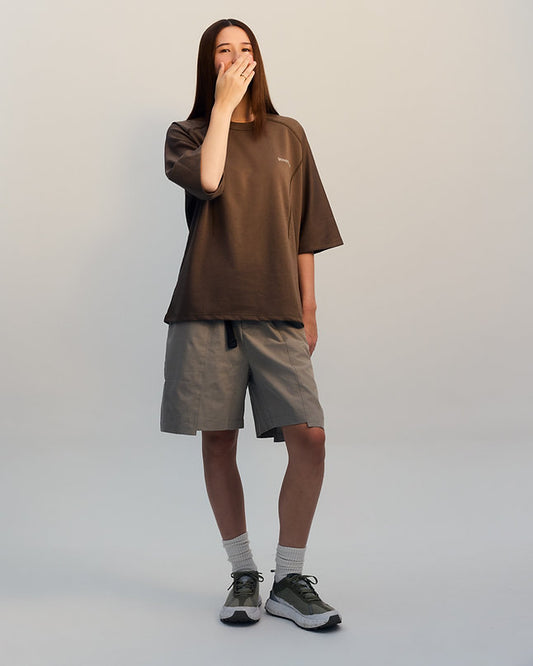 QUICK DRY TEE - COCOA - BEV C multi label store