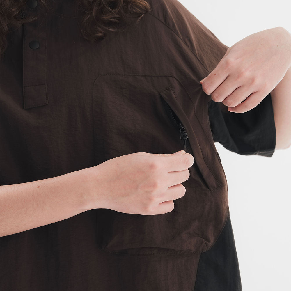 Half Snap Pullover Shirt (Umber)