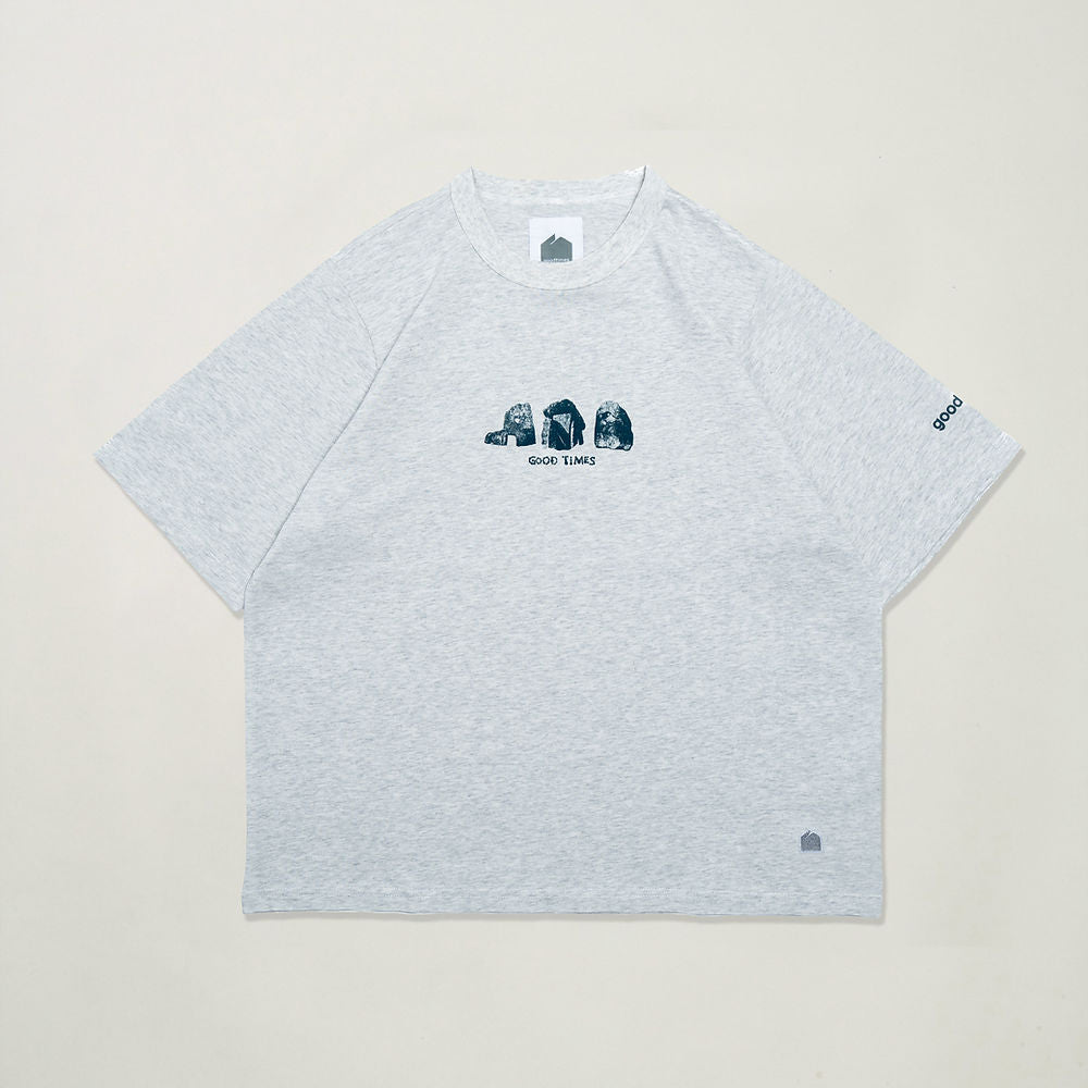 STONEHENGE TEE - MELANGE GREY