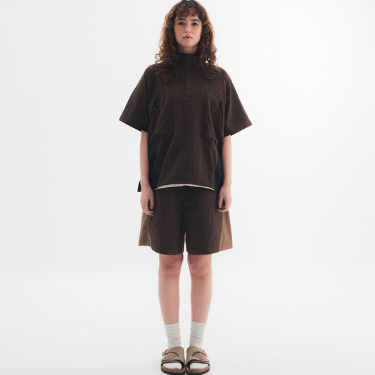 Half Snap Pullover Shirt (Umber)