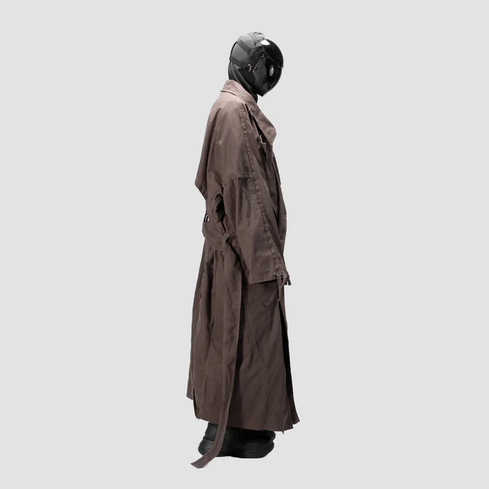 BAT PANEL TRENCH COAT - BROWN