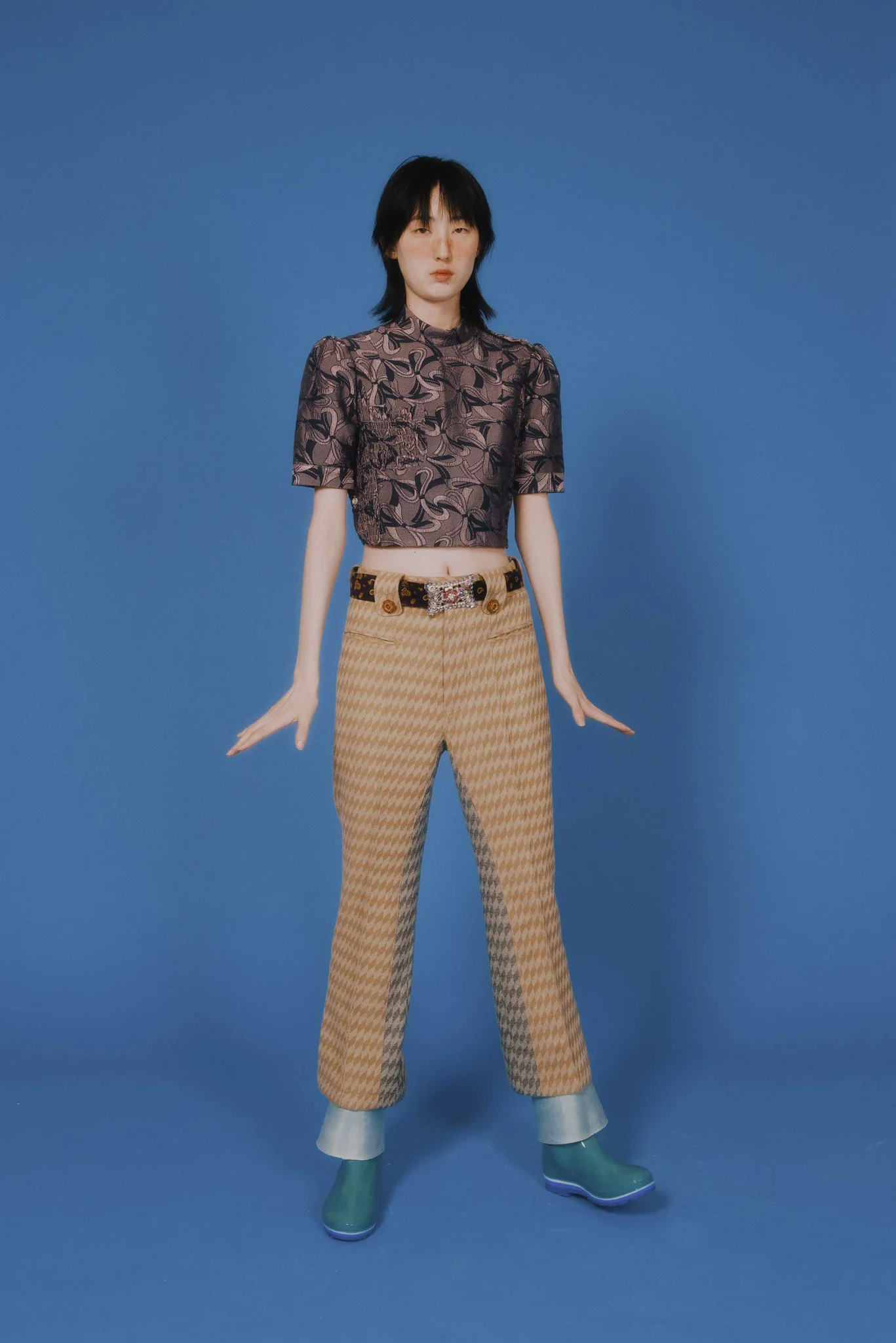The Rhombus Calf-Length Pants 01 (Smoky Caramel)