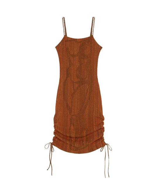 Eve's Luxury Sling Dress (Burnt Orange)