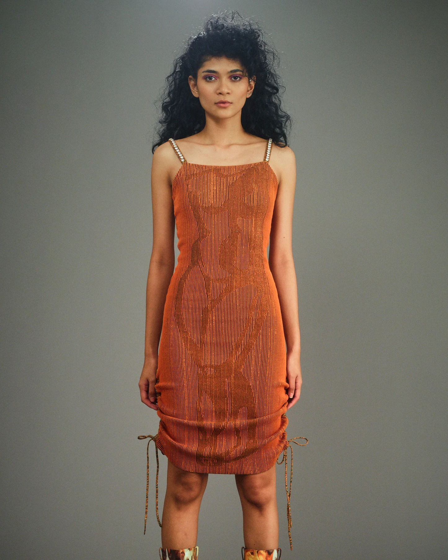 Eve's Luxury Sling Dress (Burnt Orange)