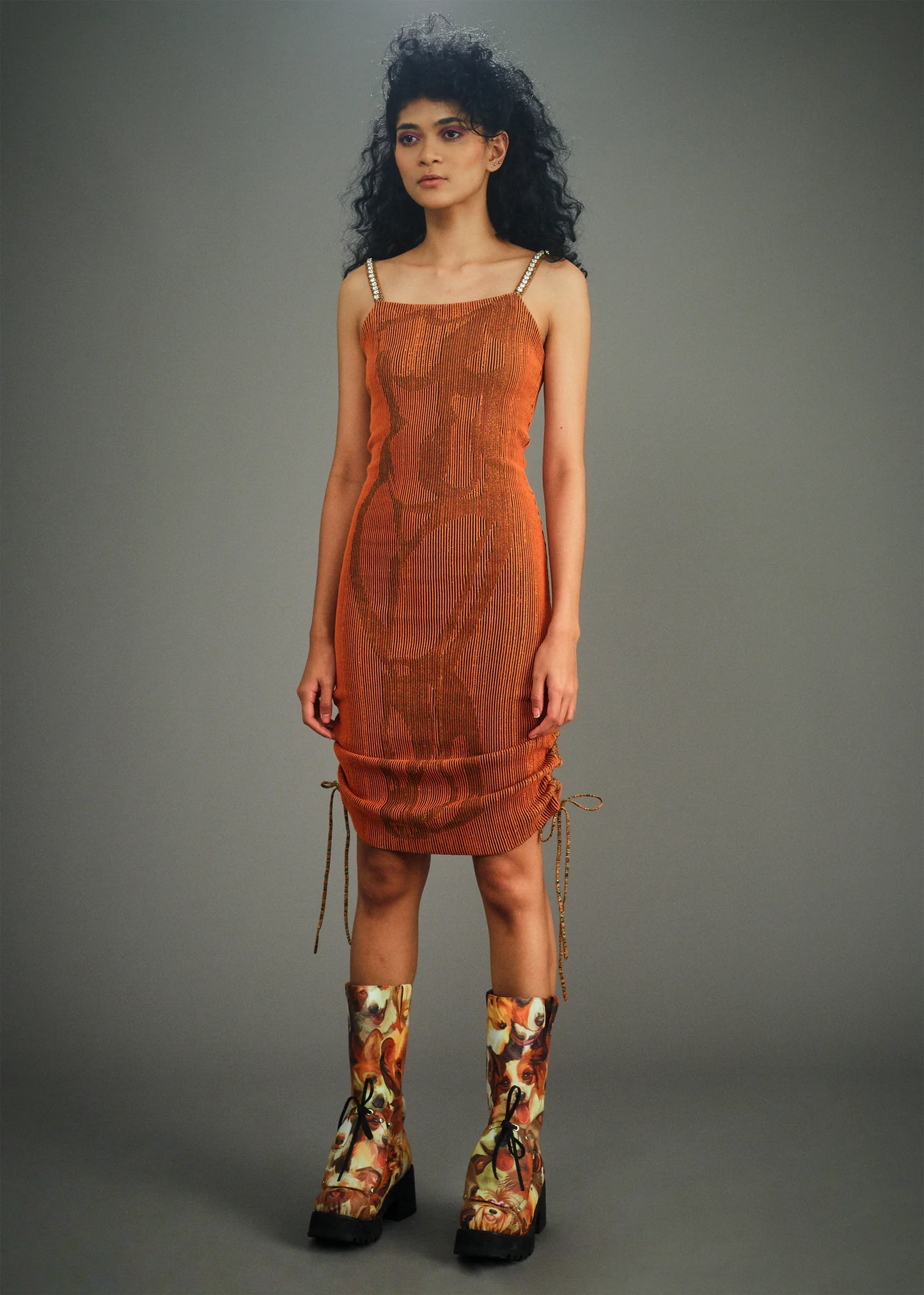 Eve's Luxury Sling Dress (Burnt Orange)