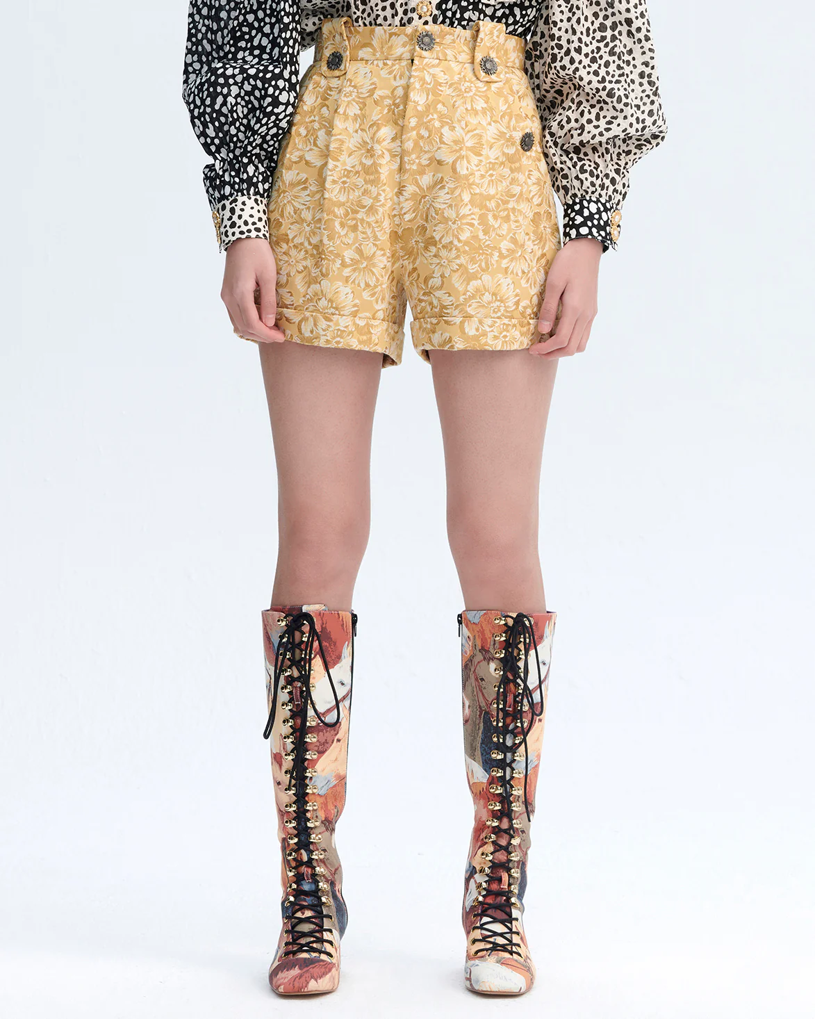 Grandma Wedding Dinner Shorts (Light Mustard)