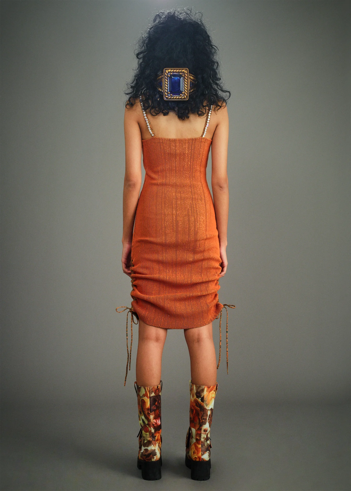 Eve's Luxury Sling Dress (Burnt Orange)