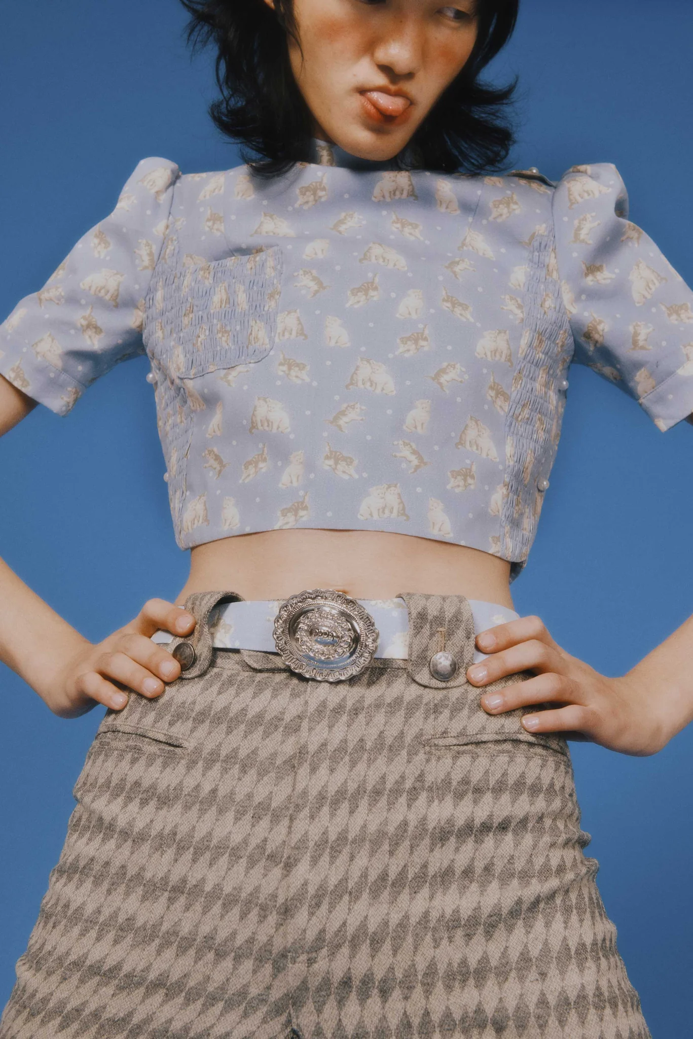 The Rhombus Calf-Length Pants 02 (Smoky Gray)