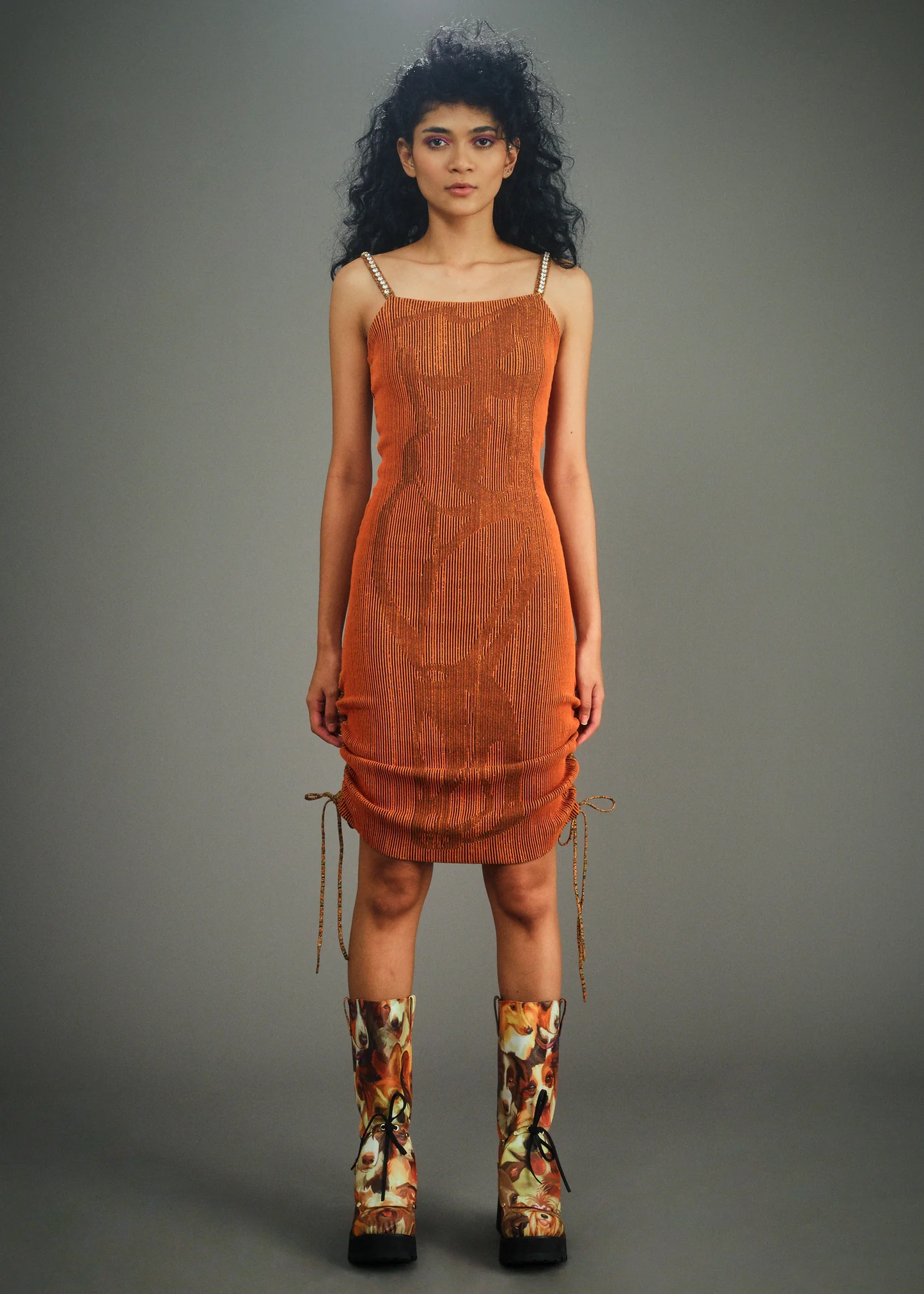 Eve's Luxury Sling Dress (Burnt Orange)