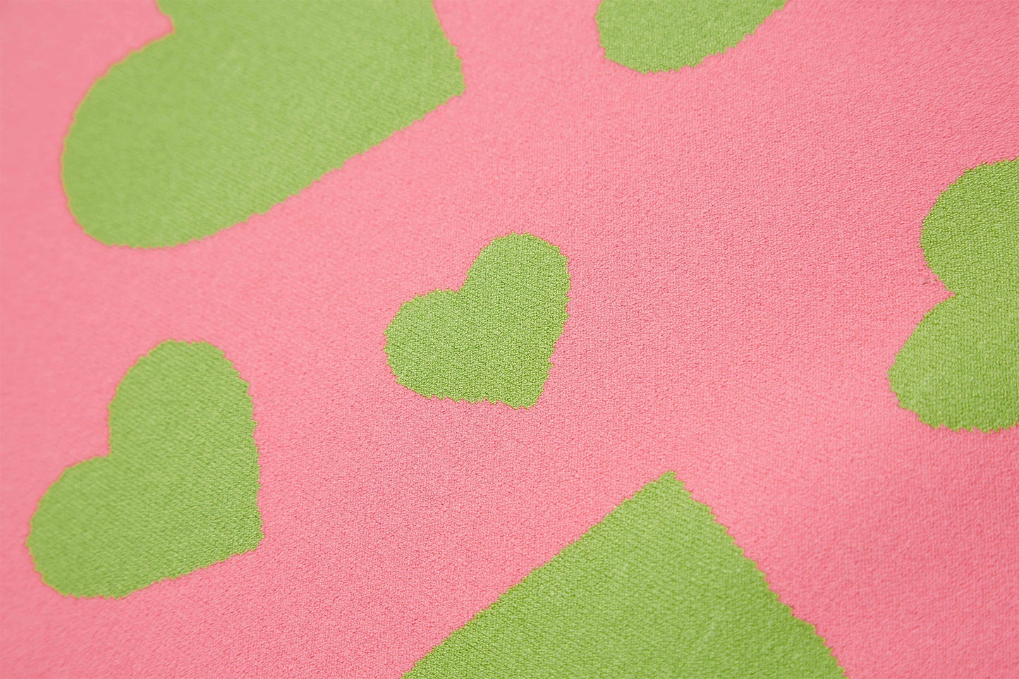 Sweetheart On Parade Hankie (Matcha Green & Flamingo Pink)