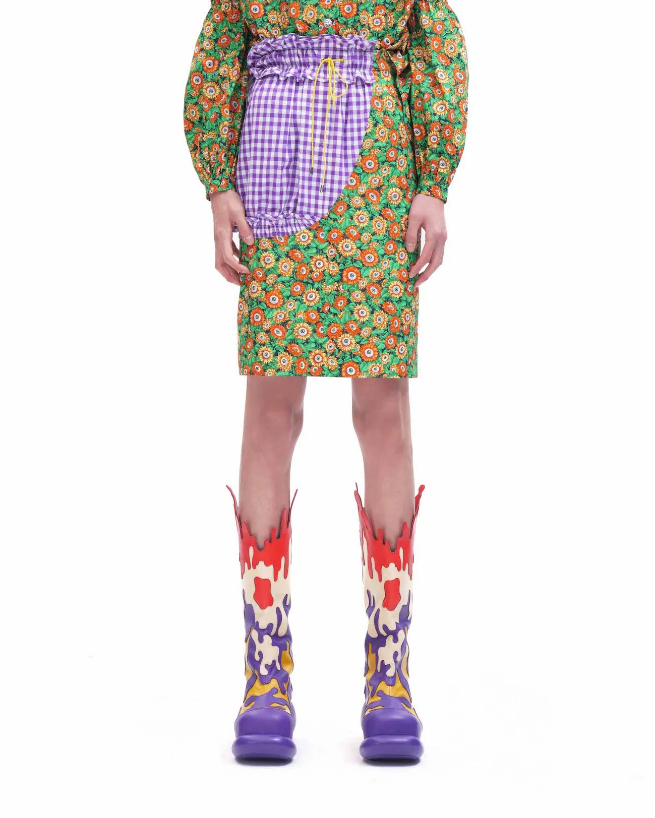 Eye Of The Beholder Skirt (Purple Checks)