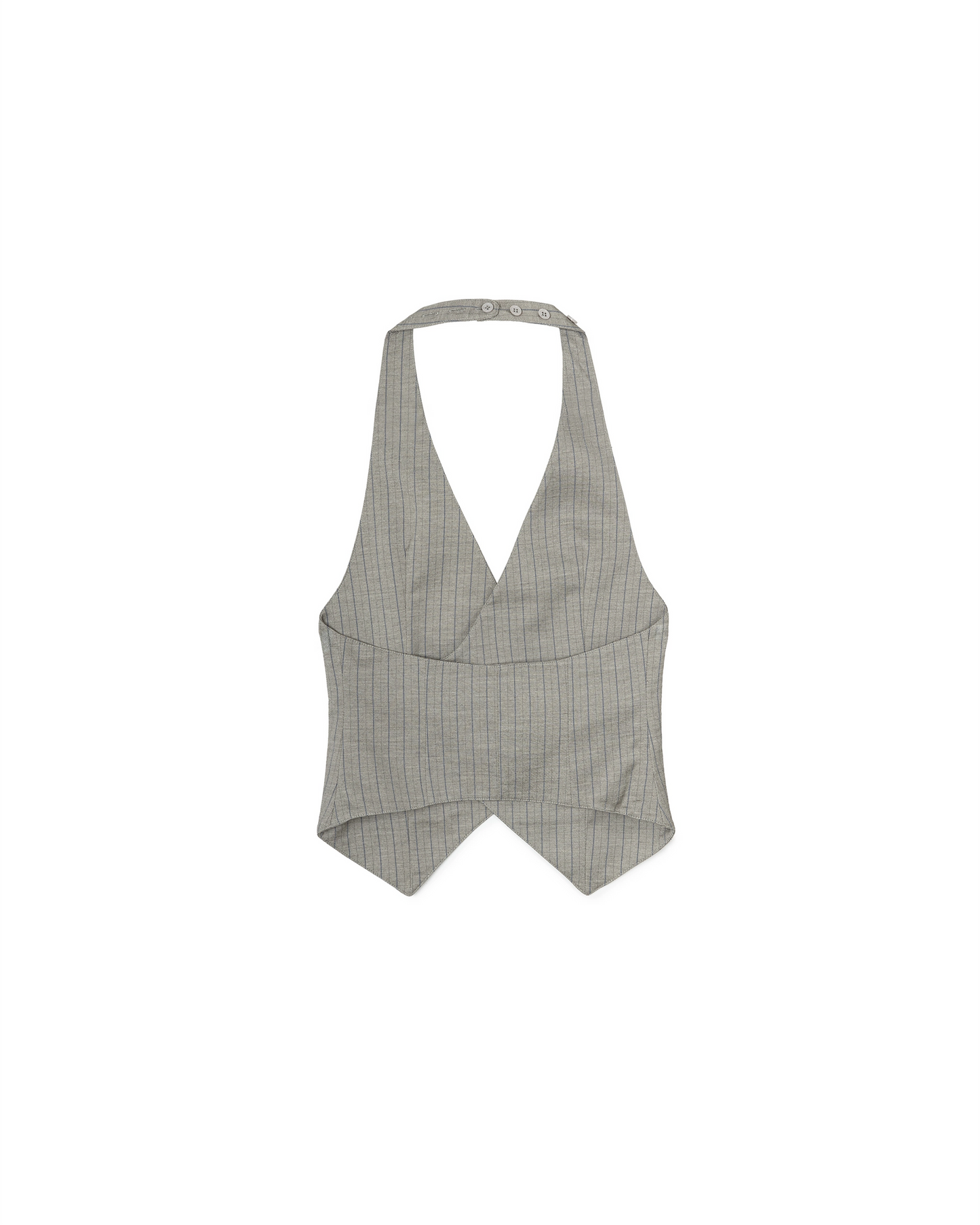 N E O VOL.2_CH.2 PINSTRIPE VEST - LIGHT GREY