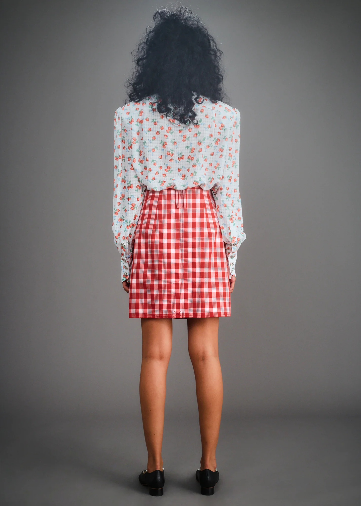 Palaccheck Gold Care Skirt (A) (Passionate Red)