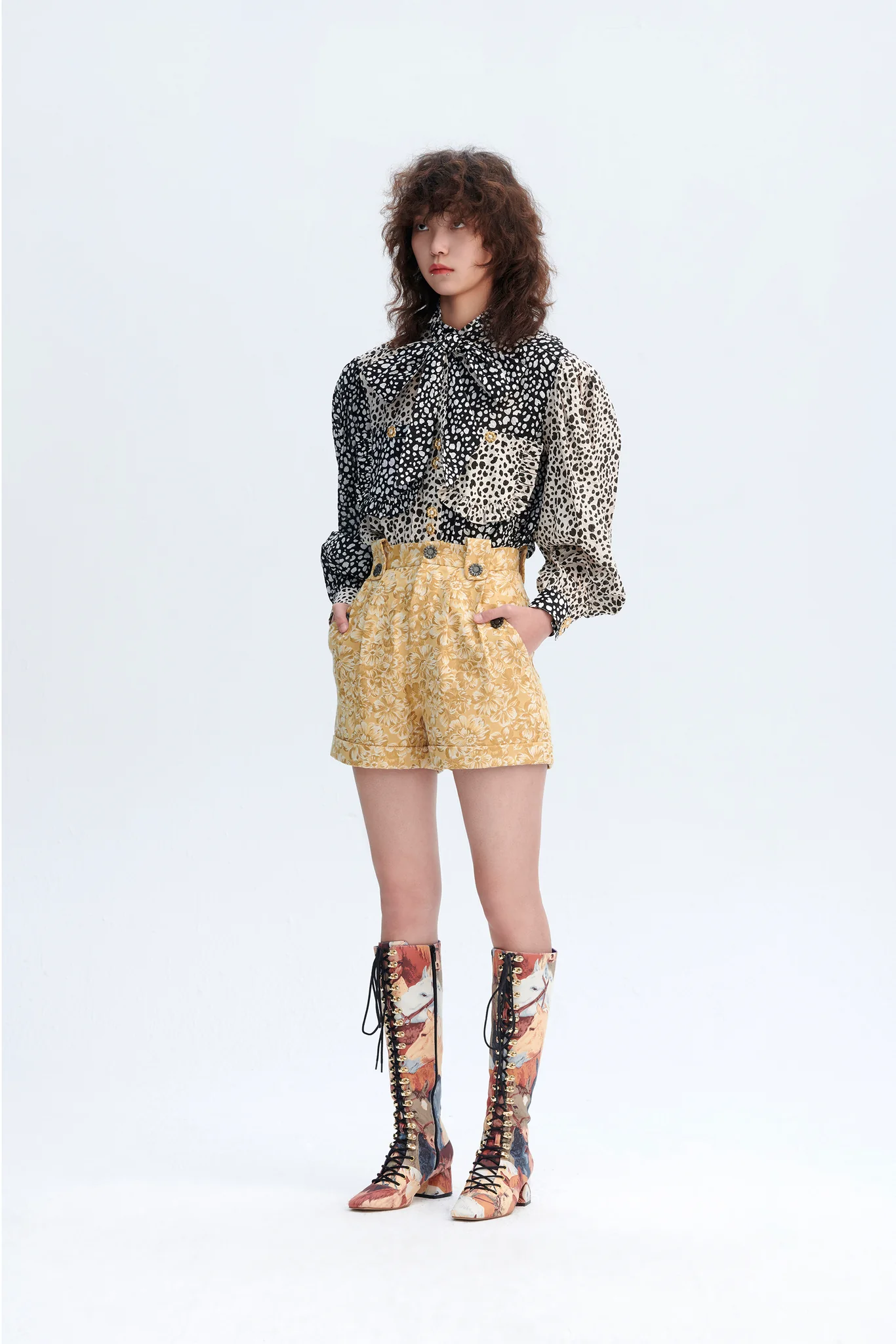 Grandma Wedding Dinner Shorts (Light Mustard)