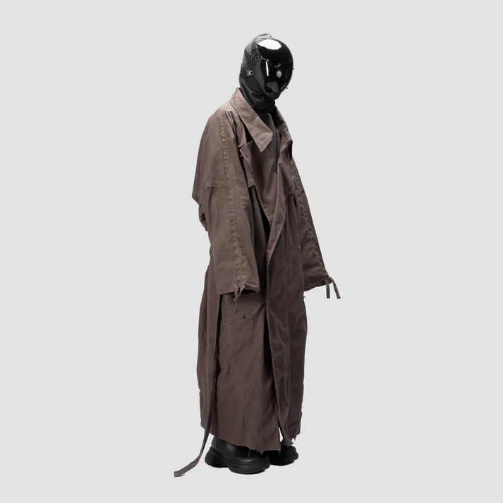 BAT PANEL TRENCH COAT - BROWN