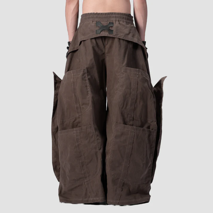 DOUBLE LAYER PANTS - BROWN