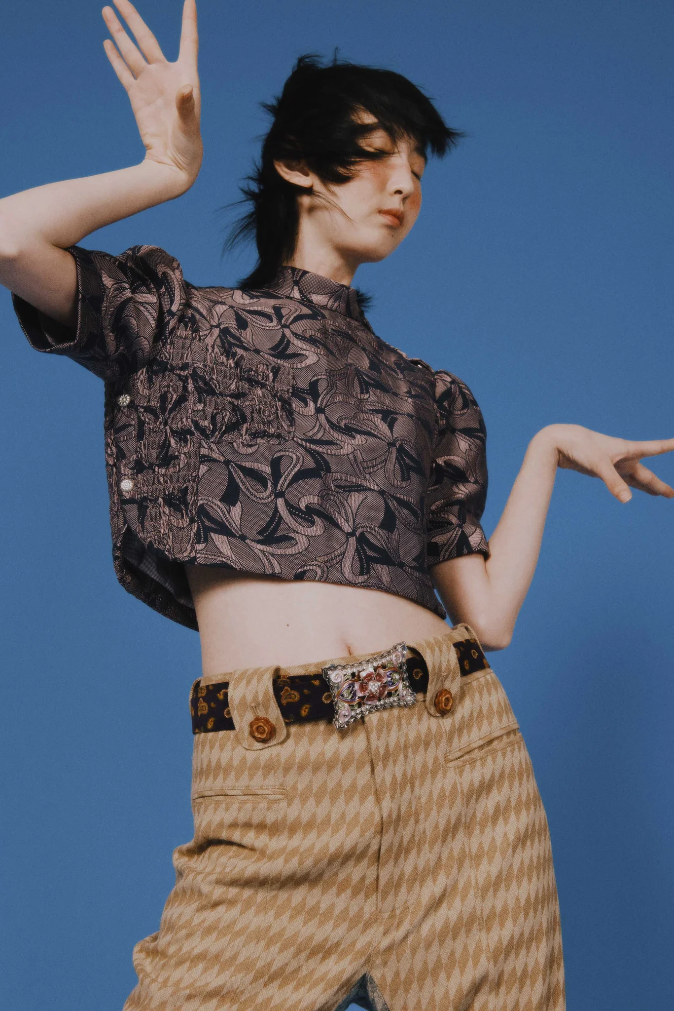 The Rhombus Calf-Length Pants 01 (Smoky Caramel)