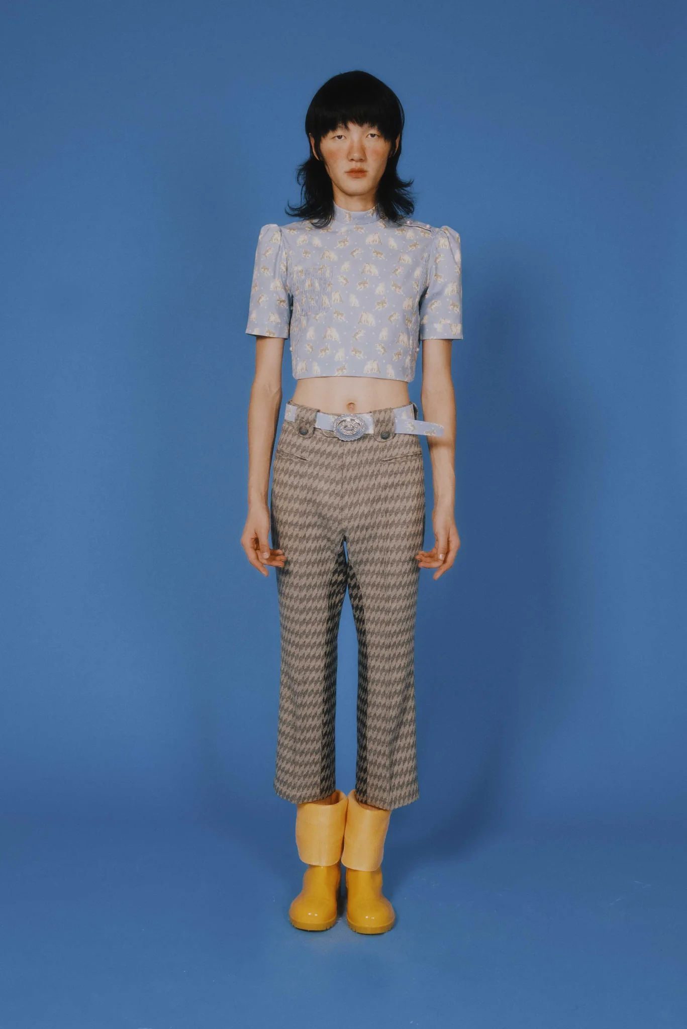 The Rhombus Calf-Length Pants 02 (Smoky Gray)