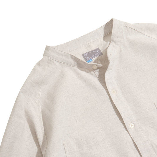Popover Shirt / Cotton Linen - Beige