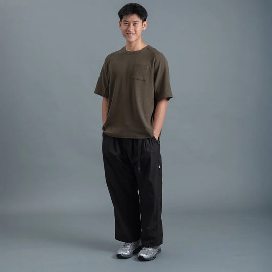 Panel Pants / Nylon – Black - BEV C multi label store