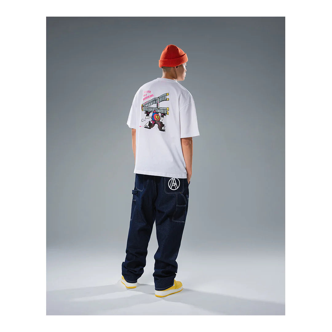 RAW DOUBLE KNEE JEANS