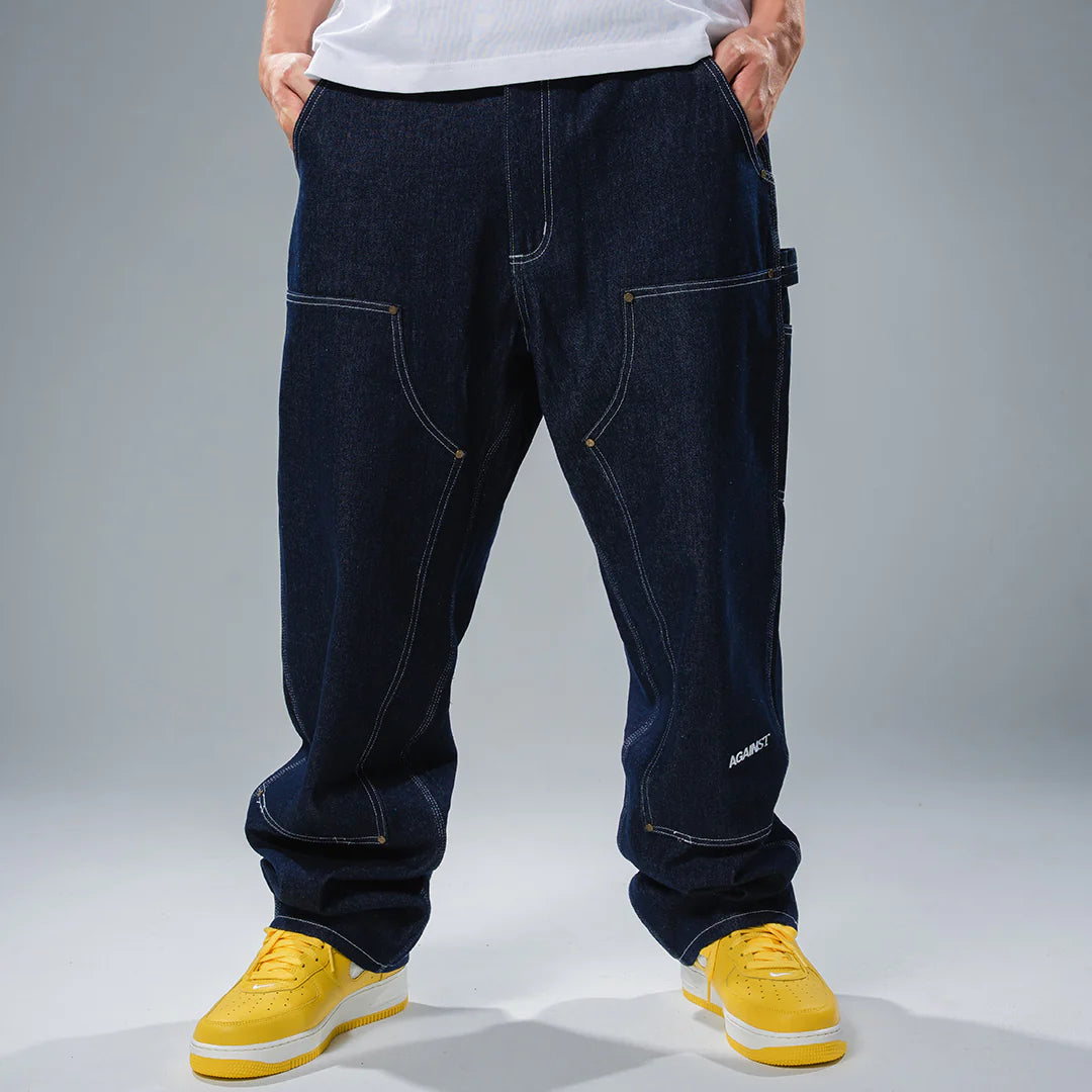 RAW DOUBLE KNEE JEANS
