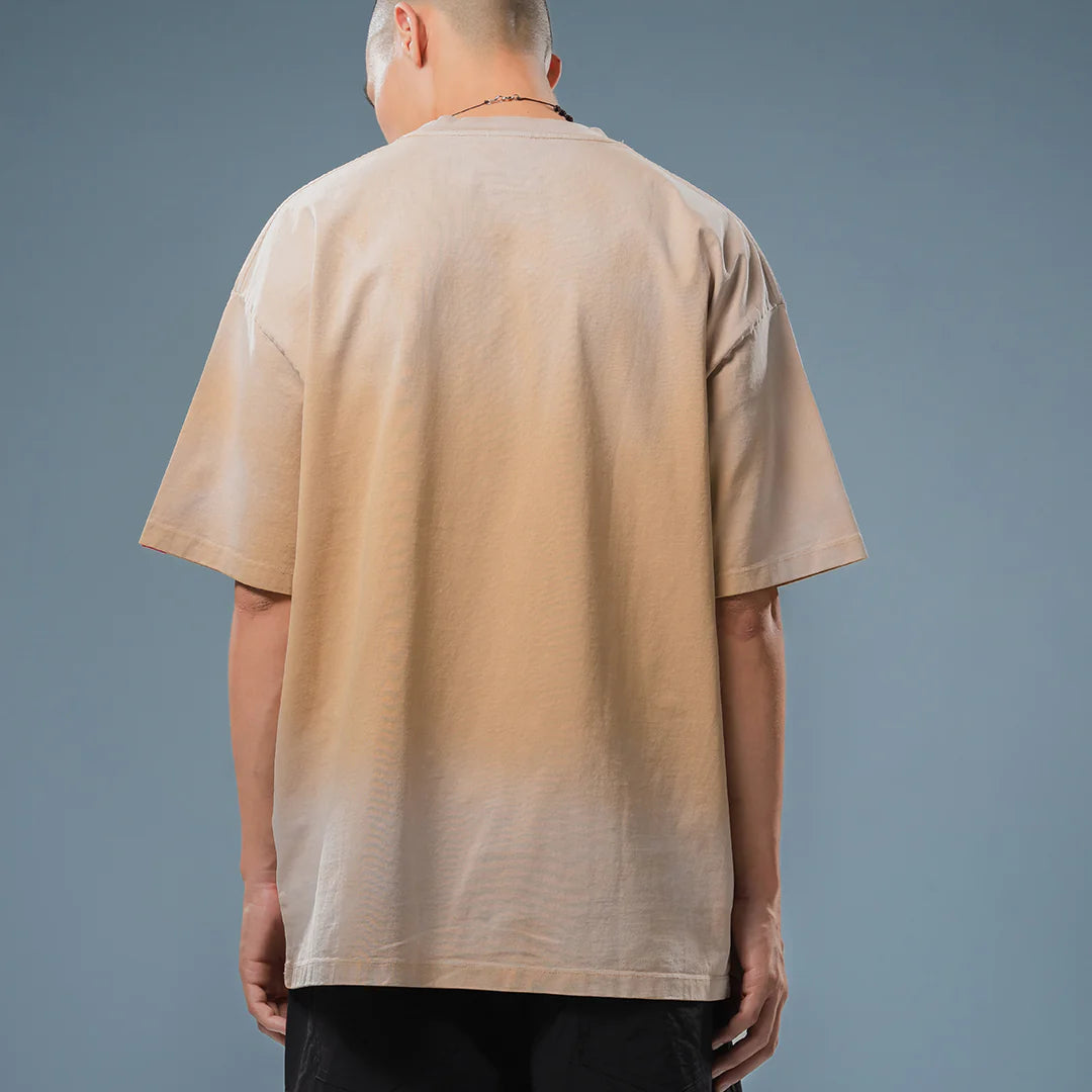 WASHED LOGO TEE - BEIGE