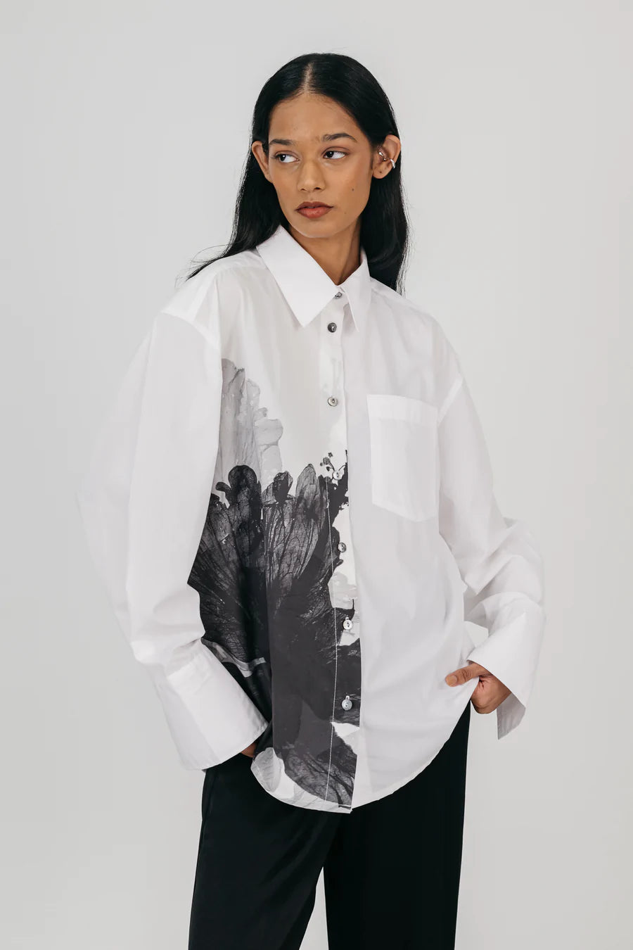 Hibiscus White Shirt