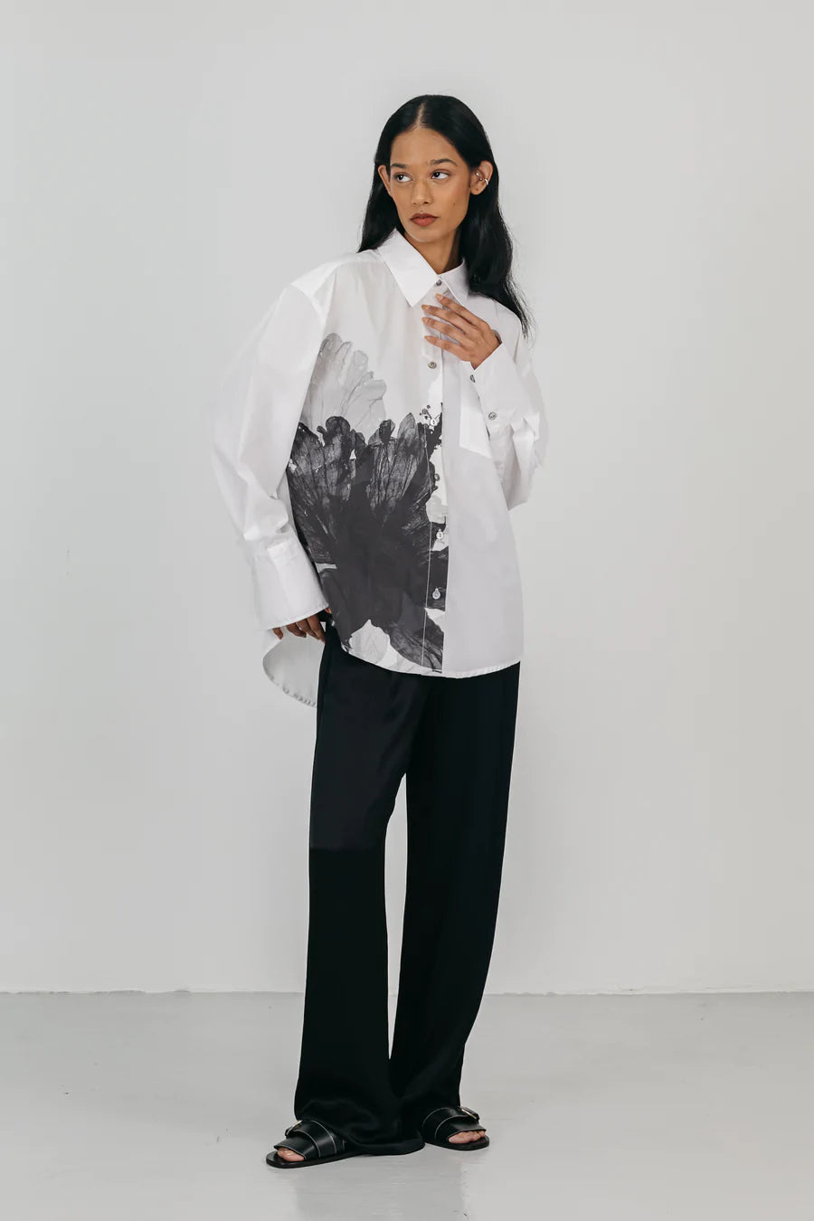 Hibiscus White Shirt