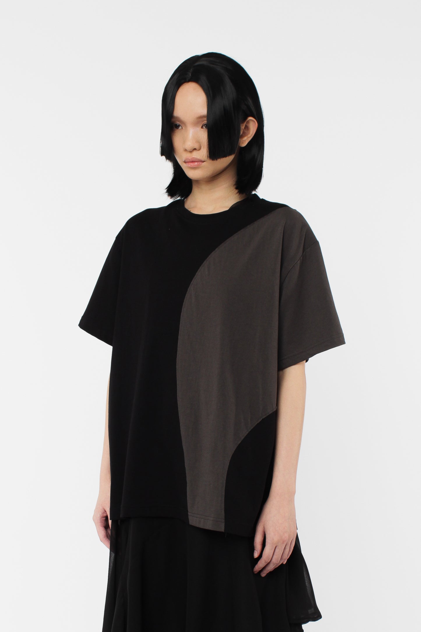 Panelled T-Shirt - Black