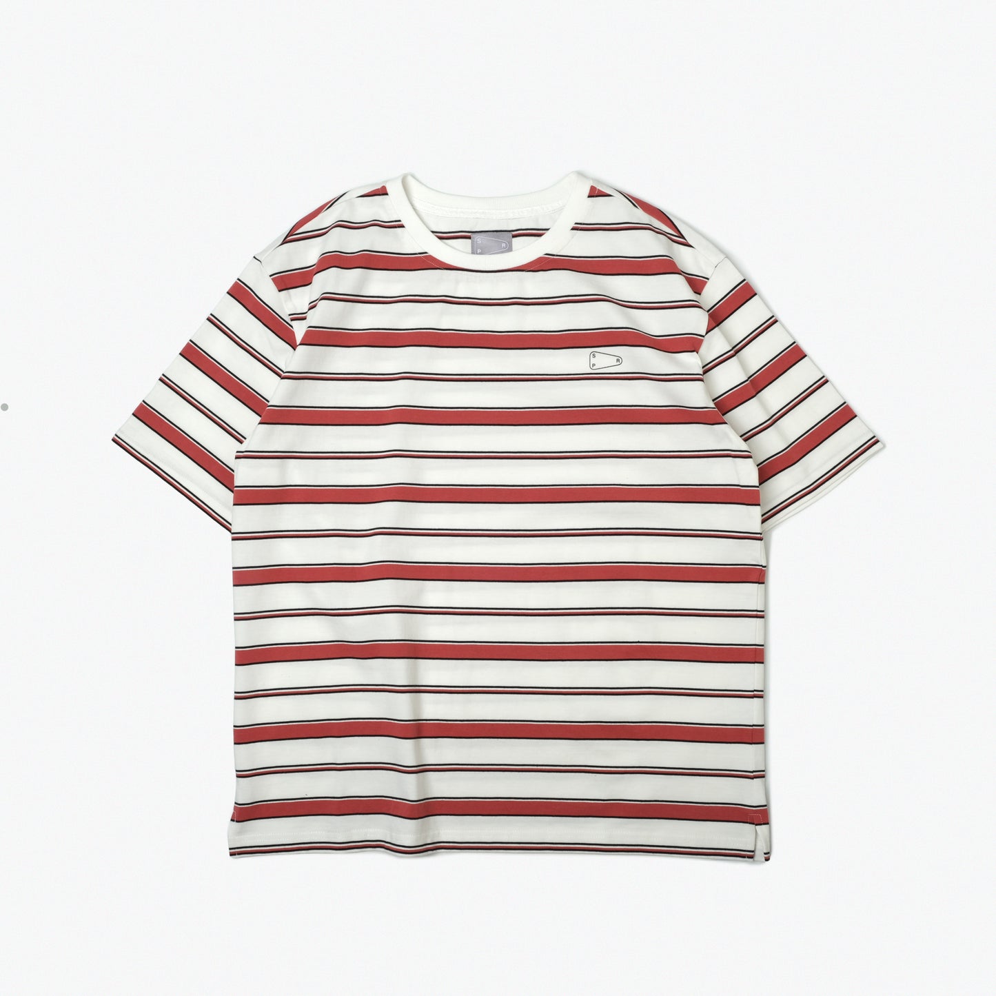 Stripe Tee / Cotton - White/Red