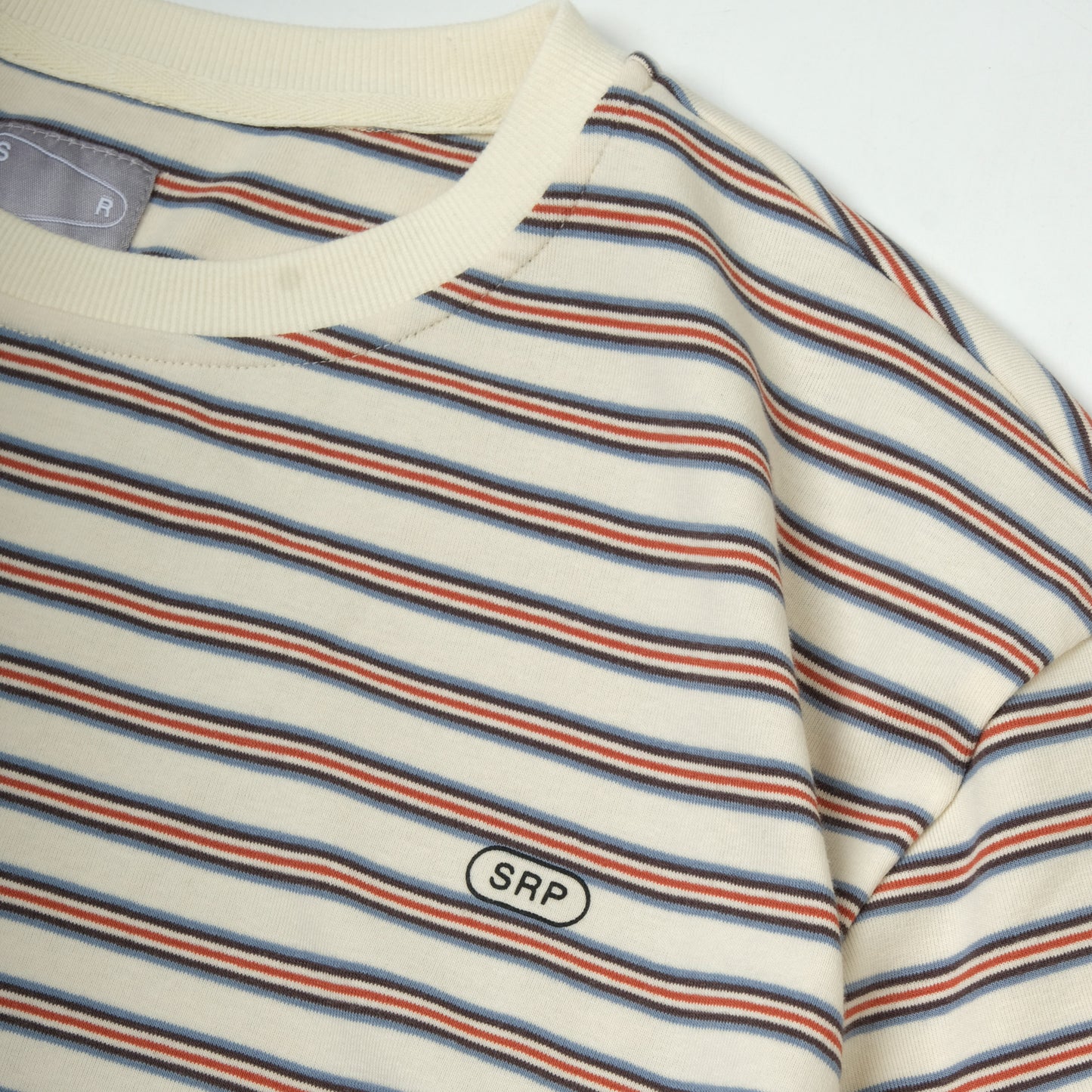 Stripe Tee / Cotton - White/Blue