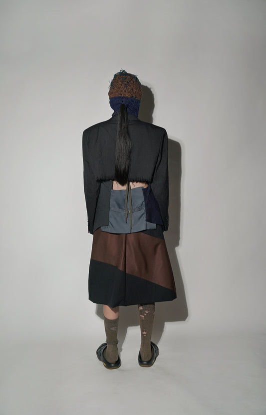Patchwork Low Waisted skirt [ Sustainable Line ]