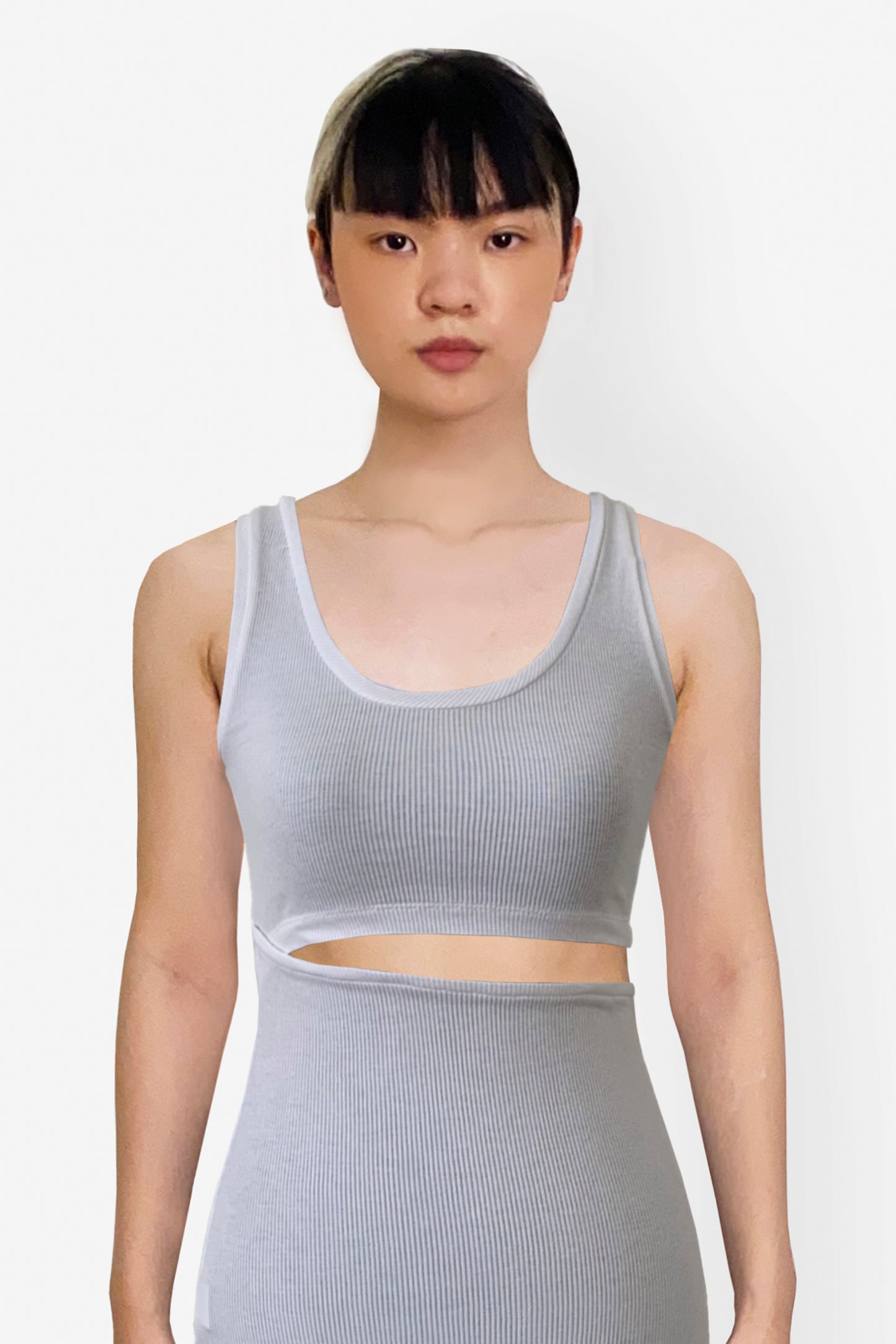 Spilt Tank Top - White