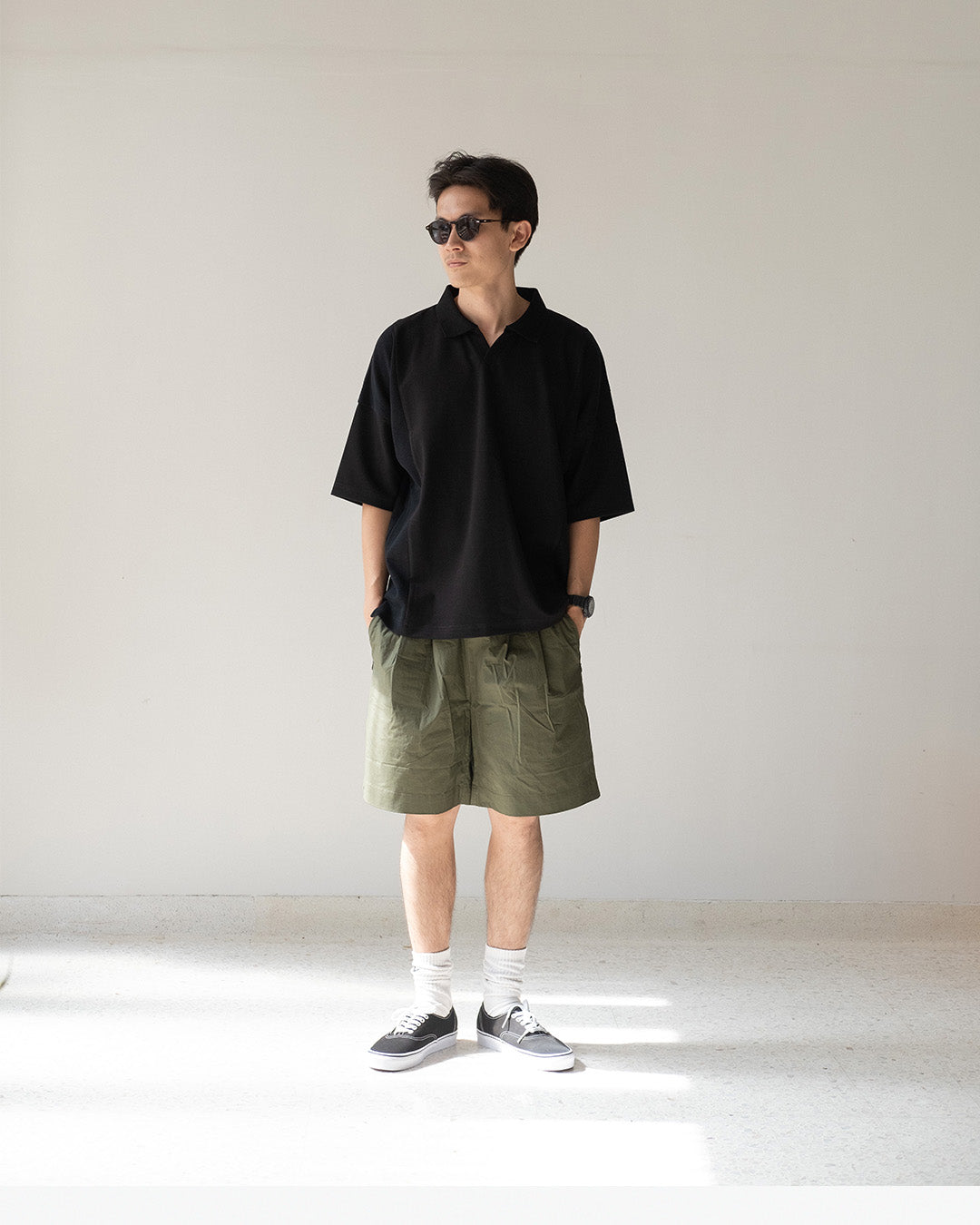 EZ Shorts / Cotton Spandex - Green
