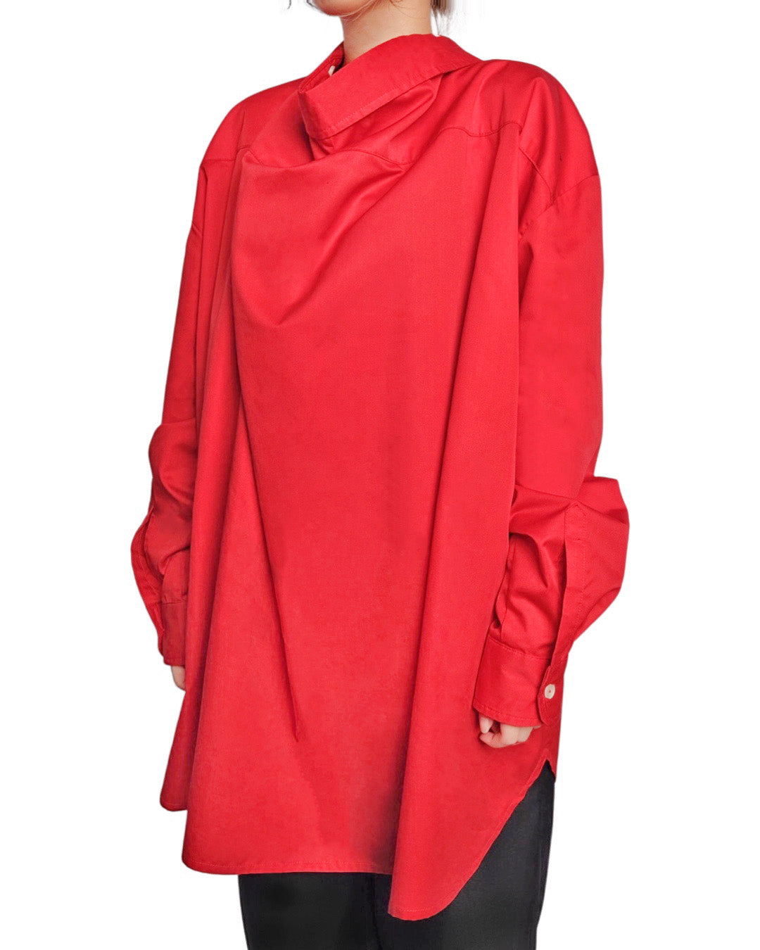 Magnolia Giant Collar Shirt - Red