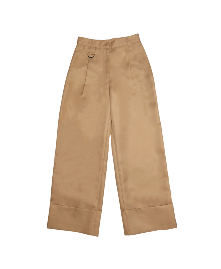 Highwaist Long Pants with Ring (Khaki)