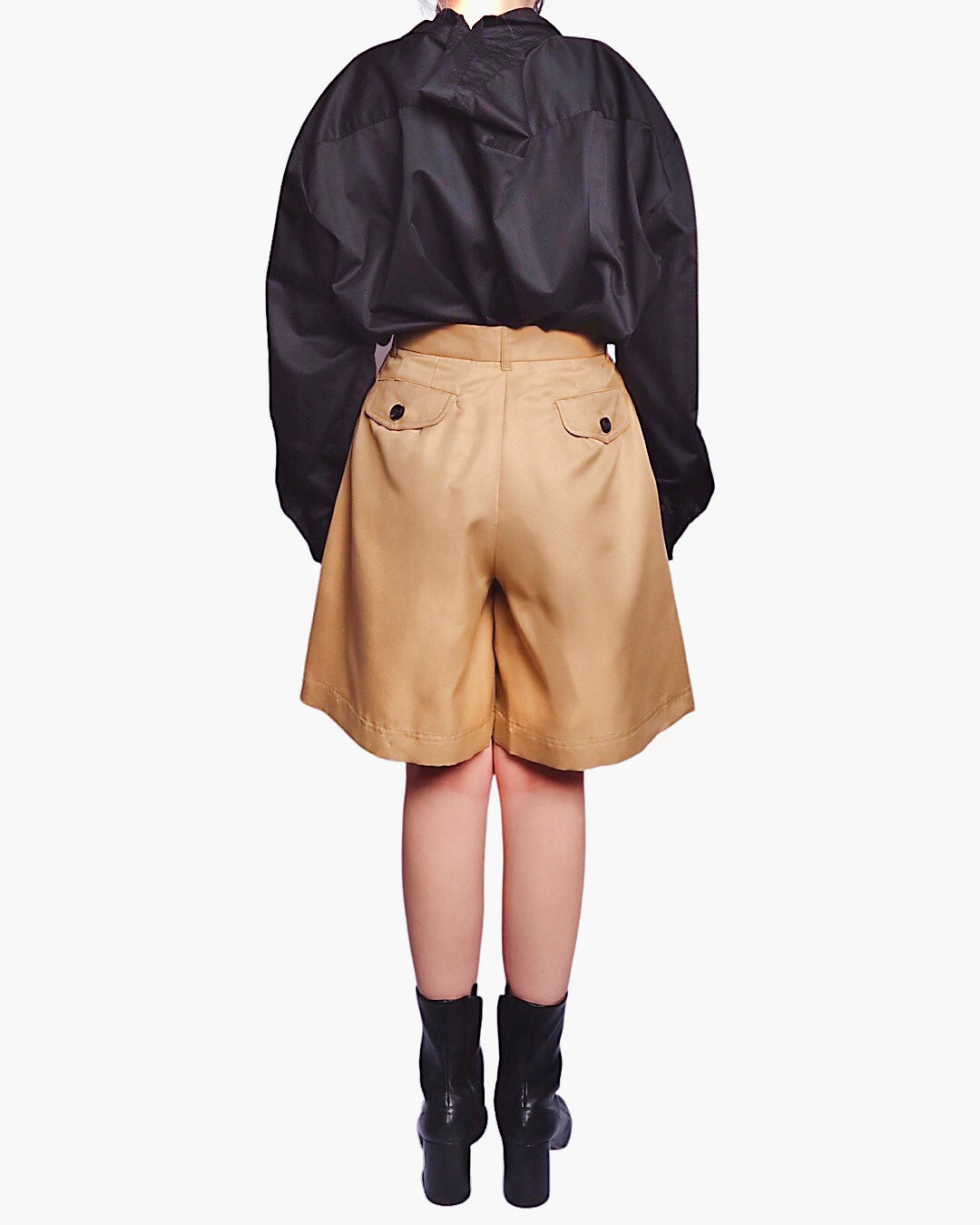 Highwaist Shorts with Ring - Khaki