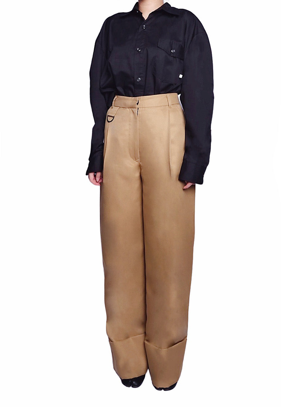 Highwaist Long Pants with Ring (Khaki)