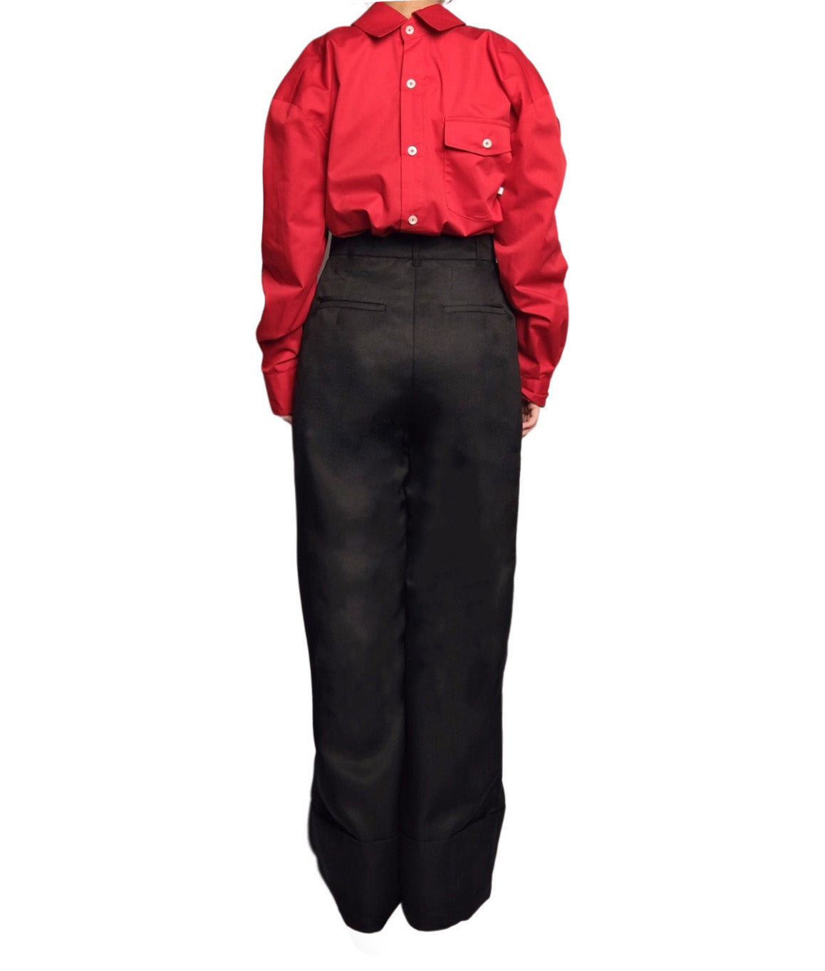 Highwaist Long Pants with Ring (Black)