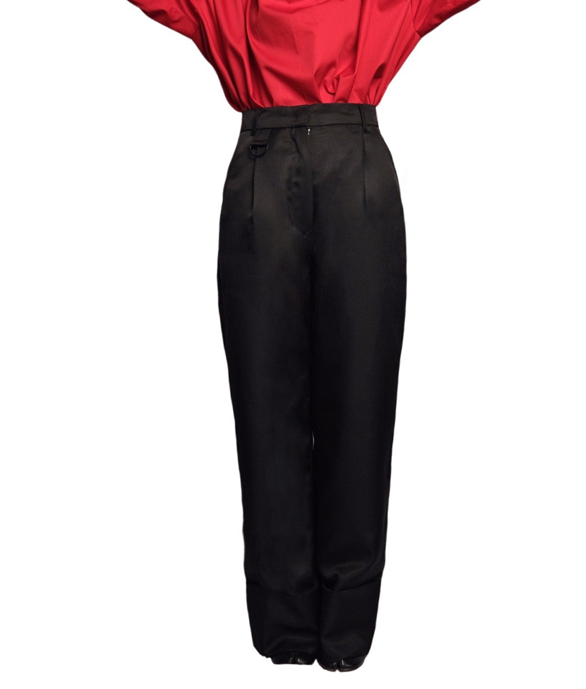 Highwaist Long Pants with Ring (Black)