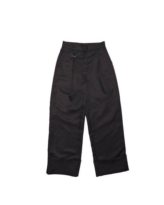 Highwaist Long Pants with Ring (Black)