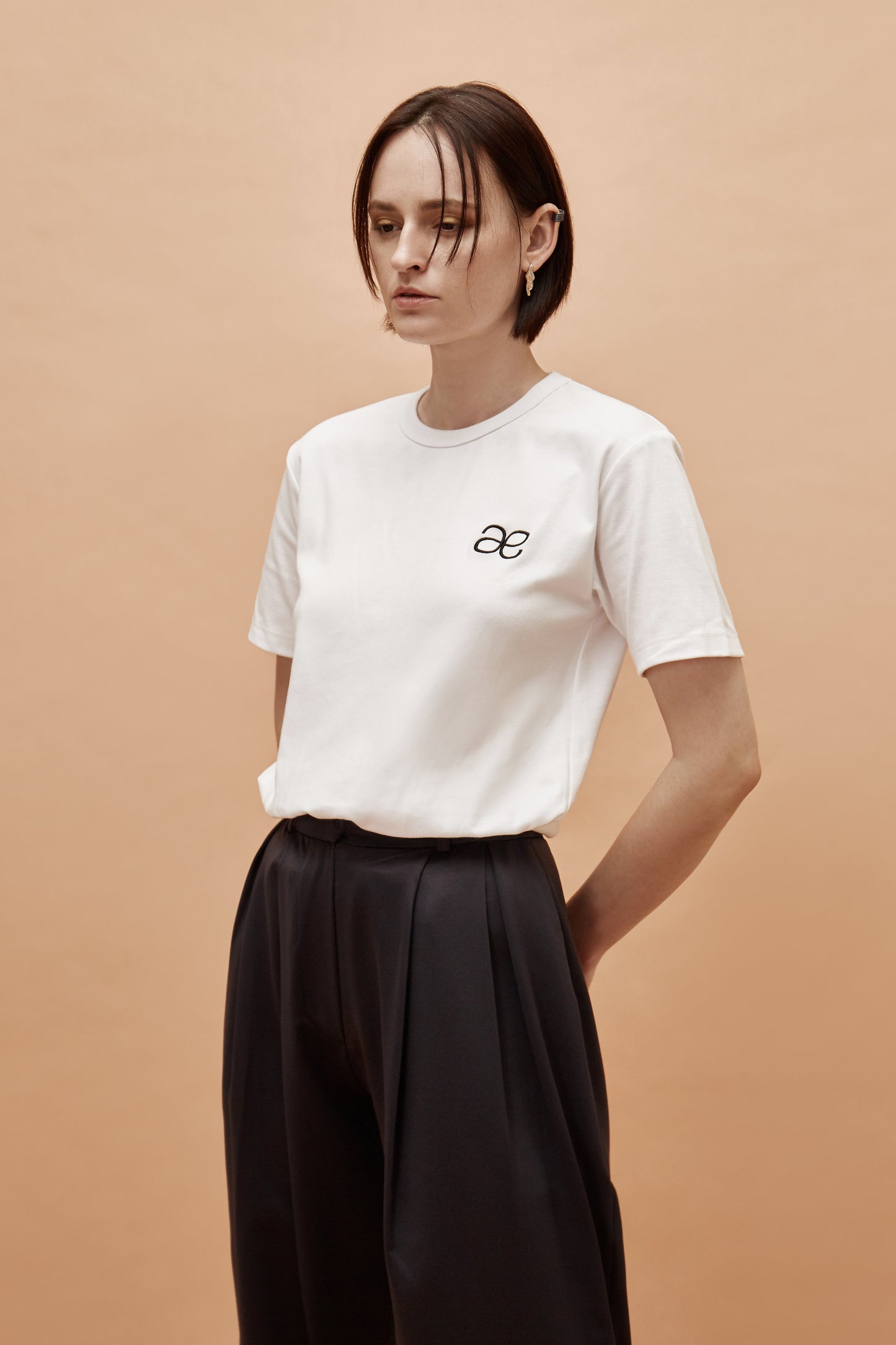 White Everyday Monogram Tee