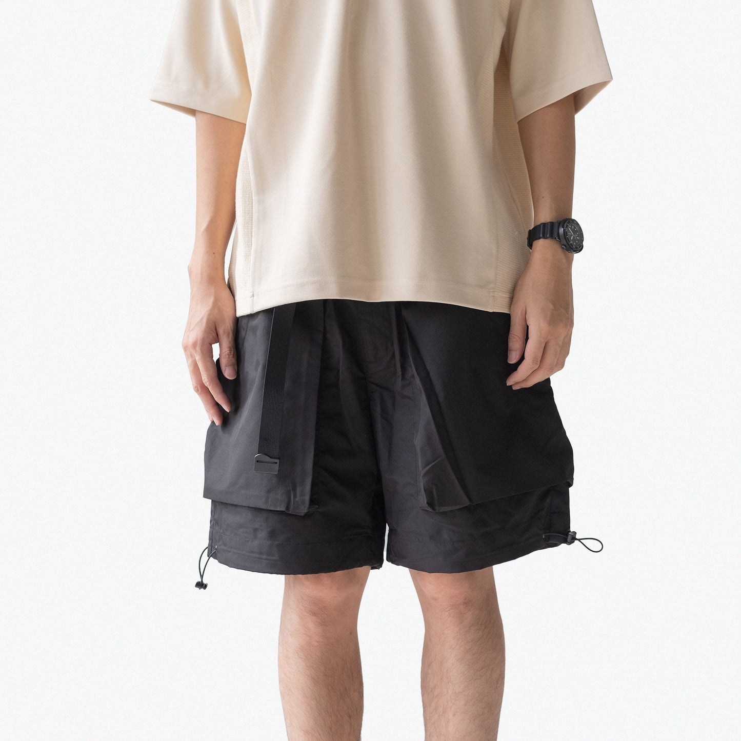 Shorts 2-tone / Poly - Black