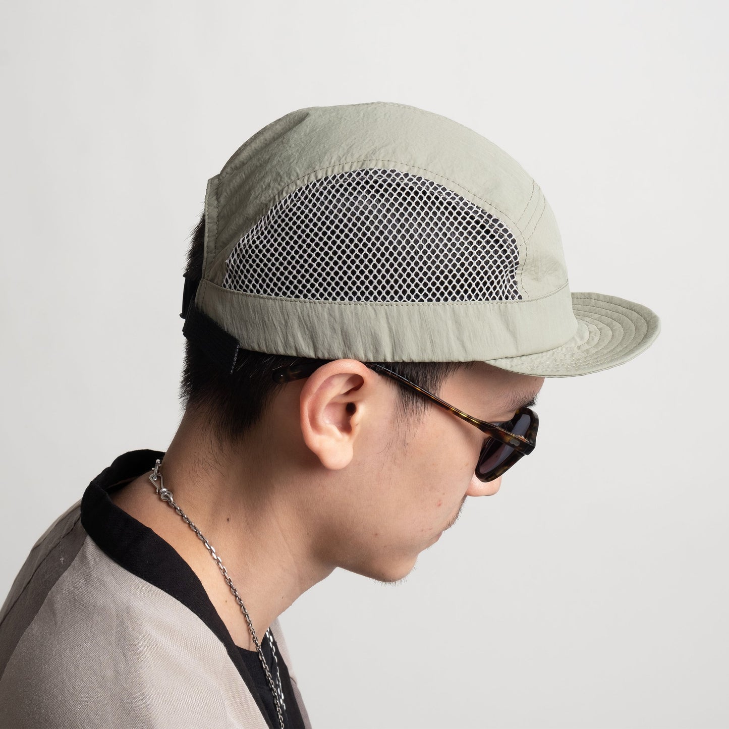 Mesh 5-Panel Cap - Olive Green