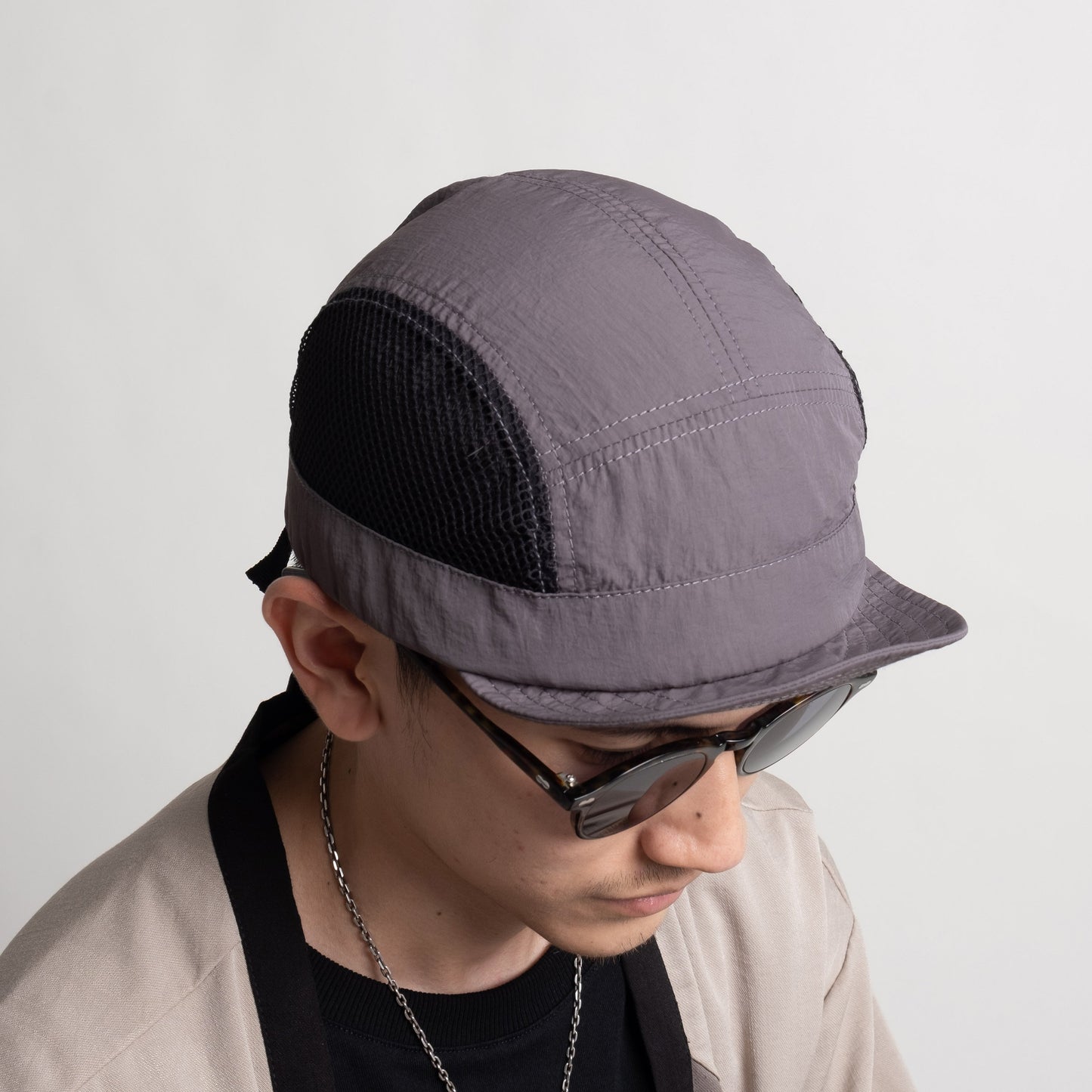 Mesh 5-Panel Cap - Grey