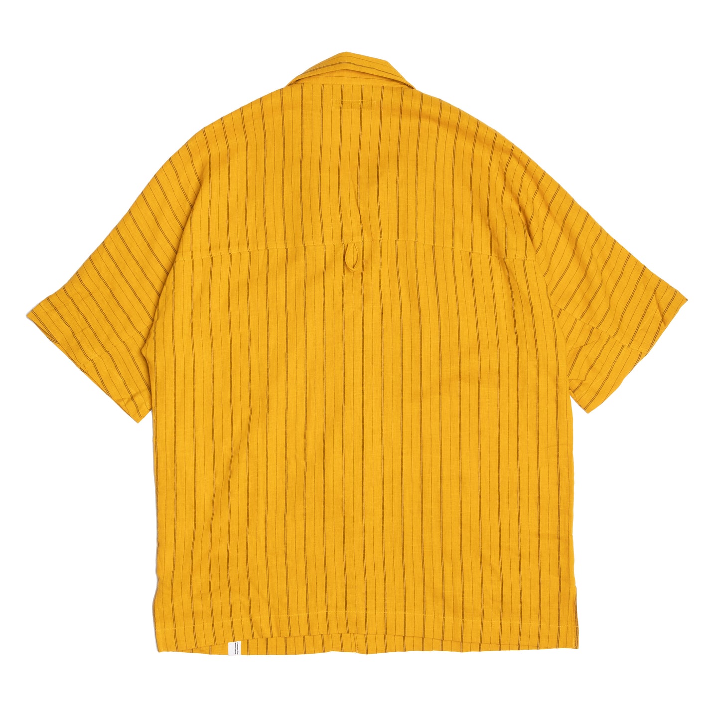 Spread Collar Shirt / Cotton Rayon Stripe - Yellow