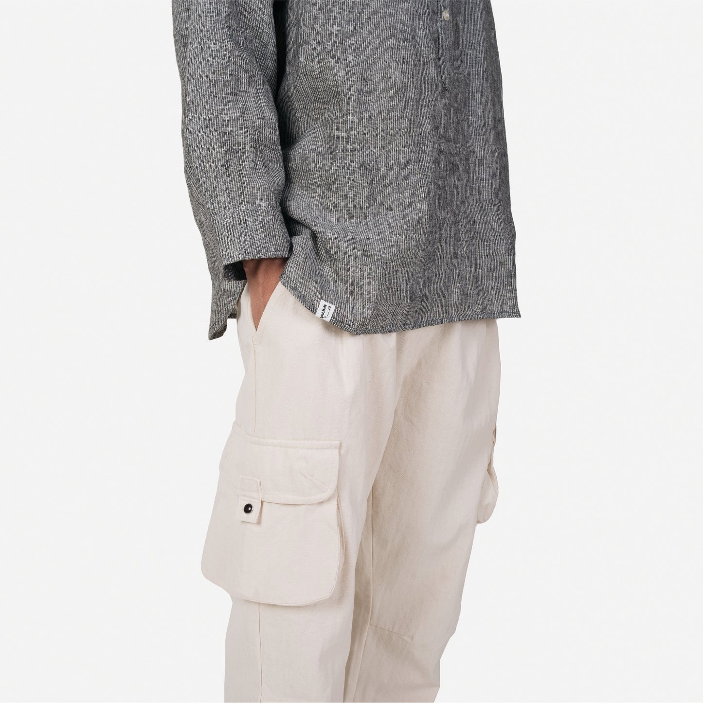 Cargo Pants / Herringbone - Beige